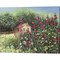Sunlight on Hollyhocks by Kevin Dodds 20" x 16" Canvas Wall Art
